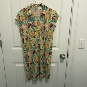 C&C California‎ Women's Bright Floral Collared Dress Size Small